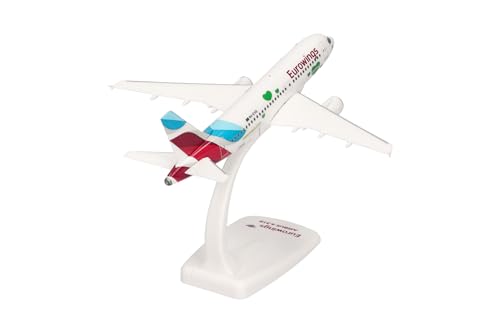 Herpa Modèle d'avion Eurowings Airbus A319 Styrie, 1:200, Collectionneurs, Usage en Intérieur, Support Included, Plastiq