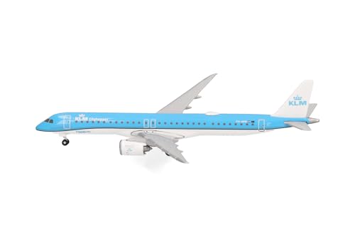 Herpa Avion Miniature KLM Cityhopper Embraer E195-E2 1:500 Pièce de Collection Métal