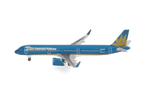 Herpa Avion Vietnam Airlines Airbus A321neo 1:500 Échelle Pièce de Collection Métal