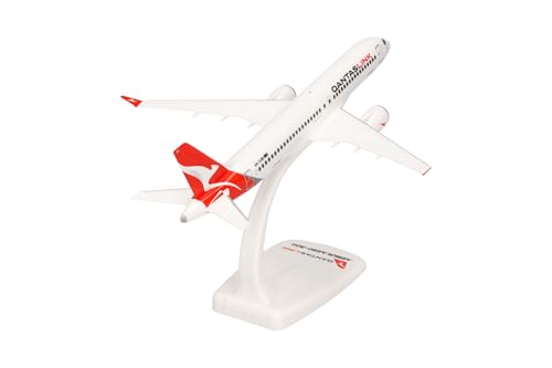 Herpa Modèle d'avion QantasLink Airbus A220-300 Snap-Fit, Miniature 1:200, Collectionneurs, Avec Support, Plastique