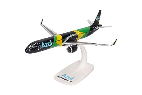 Herpa Maquette d'avion Airbus A321neo – Brazilien, Échelle 1/200, Pice de Collection, Support Included, Figurine Plastiq