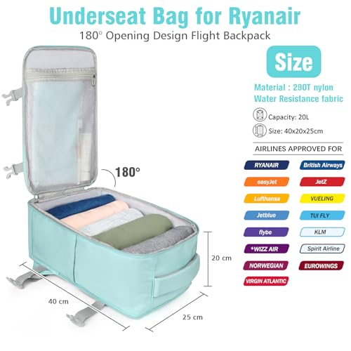 YOKGO Sac à Dos Voyage | Voyage Ryanair | Voyageur Homme Femme