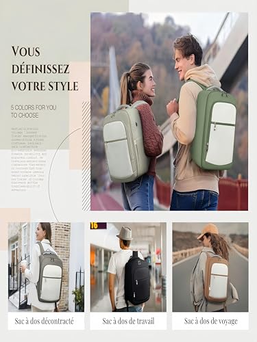 RuoSien sac de cabine à dos pour voyage Antivol Femme et Homme - 40x20x25 cm - Sac à dos voyage Ryanair