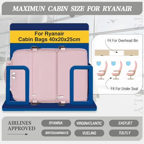 XLodea Bagage Cabine Imperméable Femme Homme pour Voyage Avion avec Poche Anti-vol USB